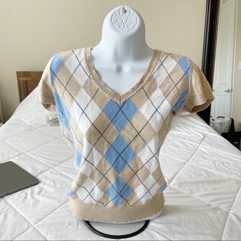 Tommy Hilfiger Y2K Argyle Sweater Tee